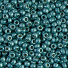 Miyuki rocailles Perlen 8/0 - Matted duracoat galvanized dark sea foam 8-4217F